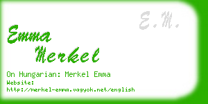 emma merkel business card